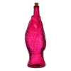 Bouteille poisson en verre recyclé fuchsia 1.1L