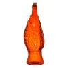 Bouteille poisson en verre recyclé orange 1.1L