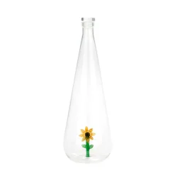 Bouteille tournesol jaune en verre 1L - Botanical