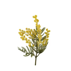 Branche de mimosa artificiel jaune h38cm
