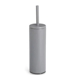 Brosse WC en métal gris h40cm