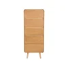 Buffet haut 5 tiroirs en bois de frêne h112cm - Rise