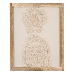 Cadre déco coquille tuftée écru 40x50cm - blue sand