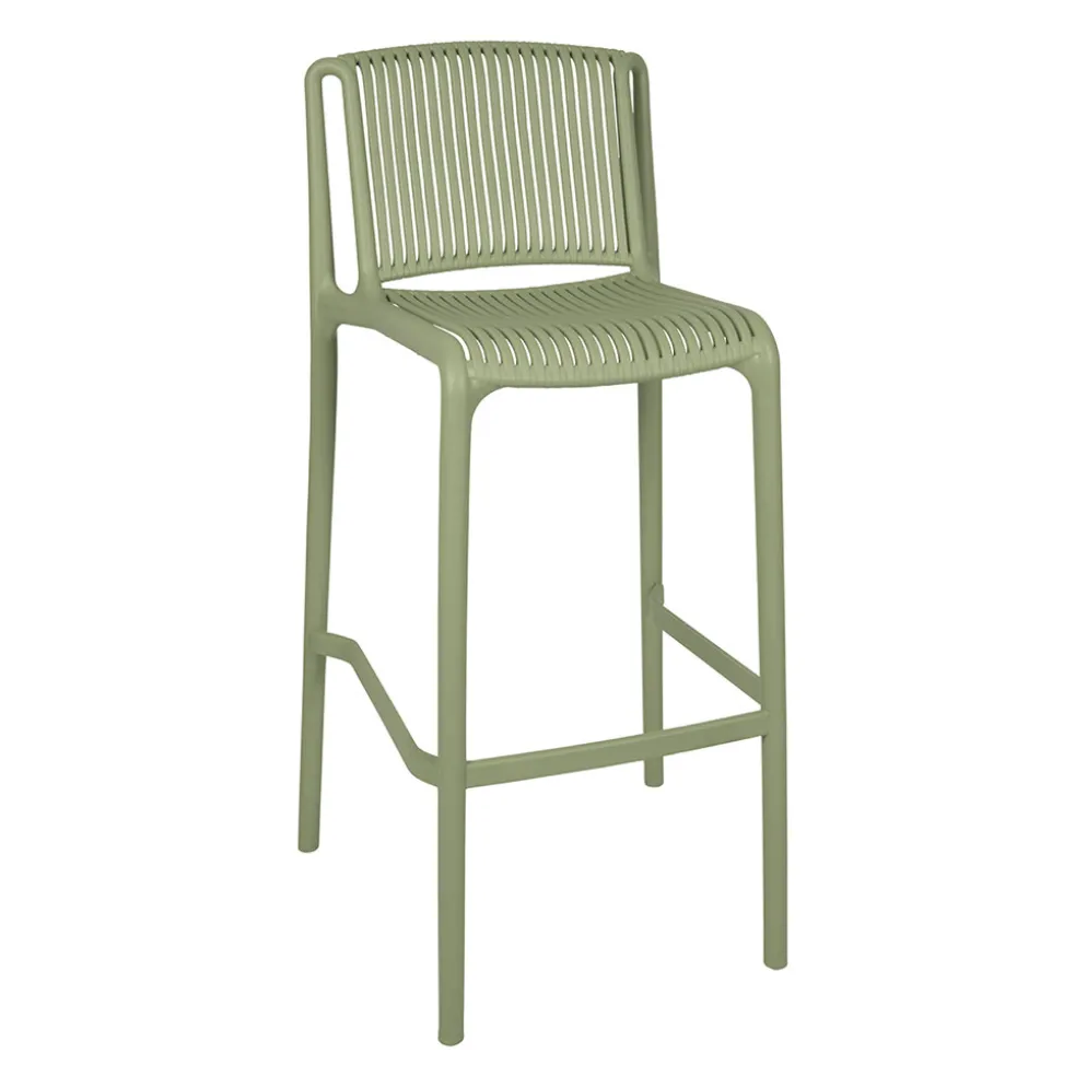 Chaise de bar d'extérieur kaki h100cm - Lumi