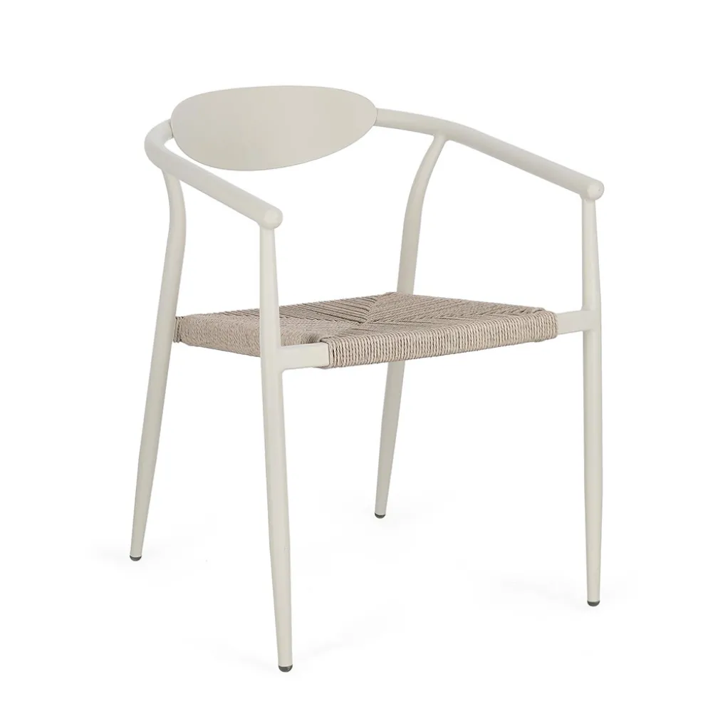 Chaise de jardin en aluminium gris - Linares