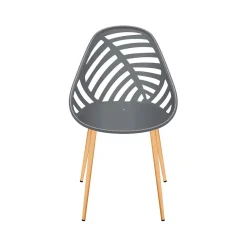 Chaise de jardin en plastique gris - Alameda