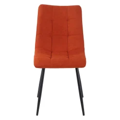 Chaise de salle à manger en tissu matelassé terracotta - lilly