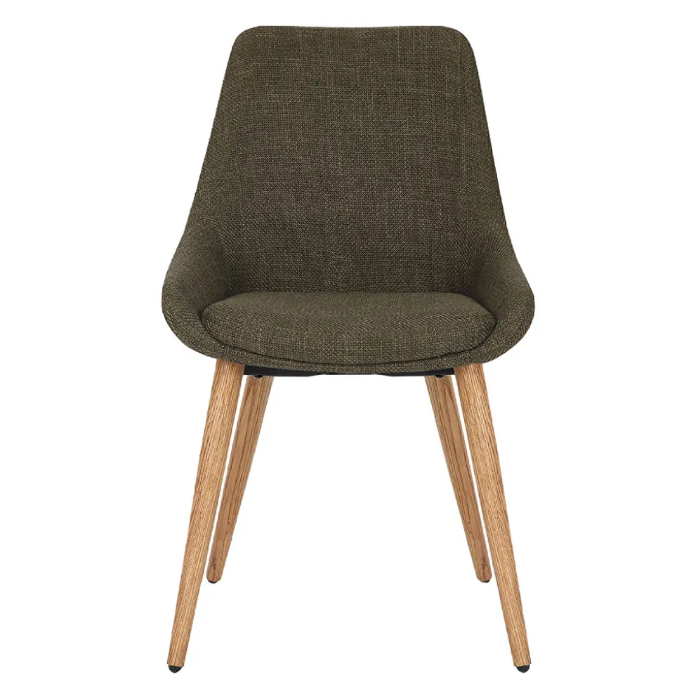 Chaise de salle à manger en tissu kaki - Ben