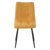 Chaise de salle à manger en tissu matelassé moutarde - Lilly