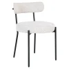 Chaise de salle à manger tissu blanc - Badalona
