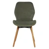 Chaise salle à manger en tissu soft touch vert bouteillle - Keri