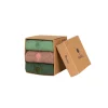 Chaussettes vegan x3 rose chiné, vert clair et foncé 39/42