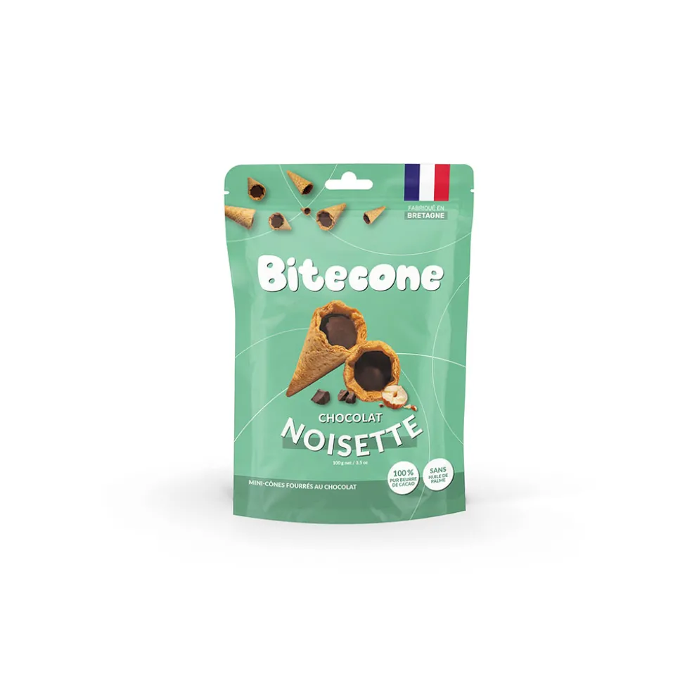 Cônes fourrés au chocolat noisette