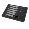 Coffret de 6 couteaux à steack noir - Massif
