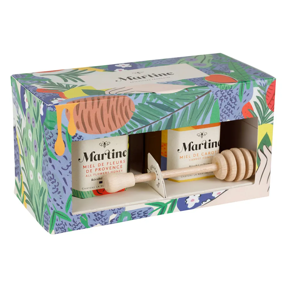 Coffret de miel de carotte et fleurs de provence 2x250g