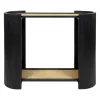 Console 2 niveaux en rotin et bambou noir - Saori