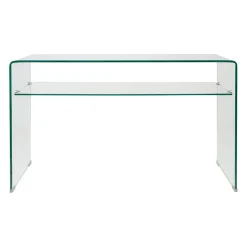 Console 1 étagère en verre trempé - Adela