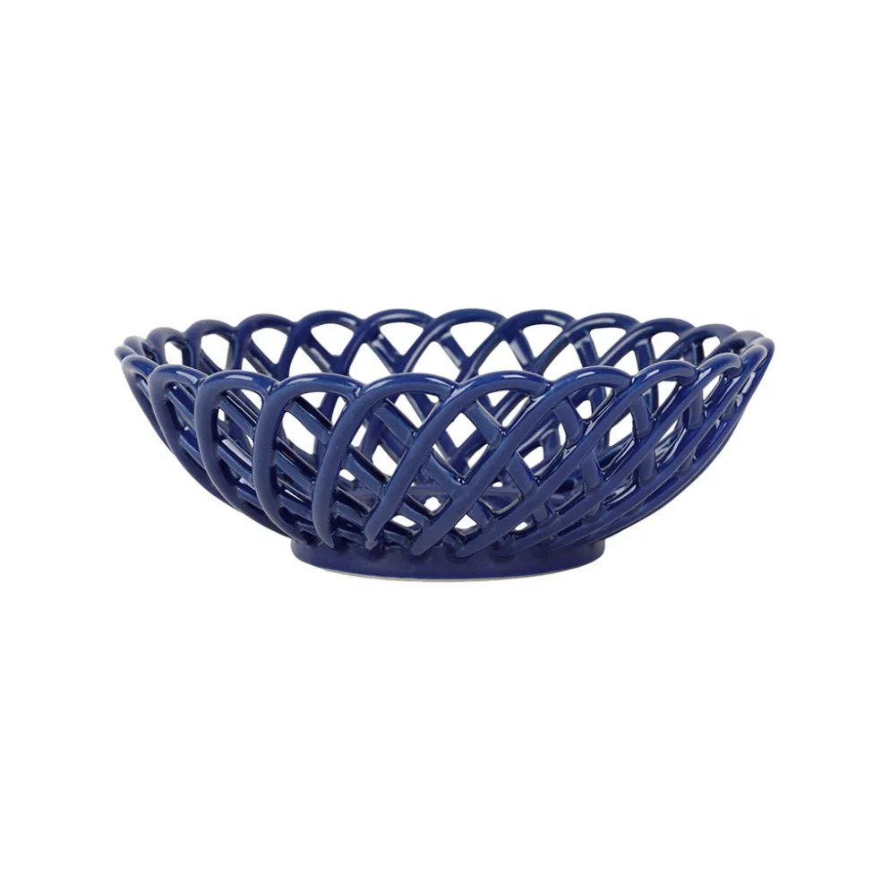 Coupe en grès indigo d20cm - Colorea