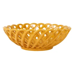 Coupe en grès moutarde d25cm - Colorea