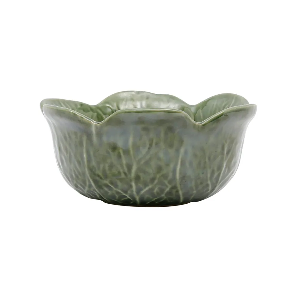 Coupelle chou vert d15xh6.5cm gres