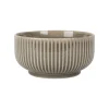 Coupelle en grès rayé gris d15cm - Carla