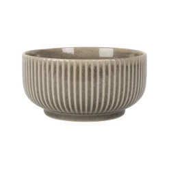 Coupelle en grès rayé gris d15cm - Carla