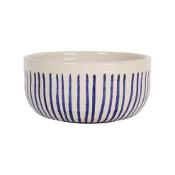 Coupelle en terre cuite rayé bleu d16cm - Lisia