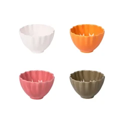 Coupelles x4 en grès multicolore d11cm - Agra
