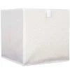 Cube de rangement pliable bouclette beige 30xh30cm