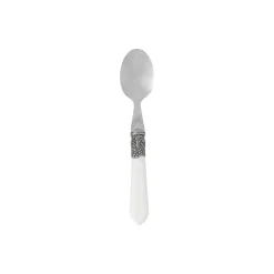 Cuillère à café en inox blanc - baroque