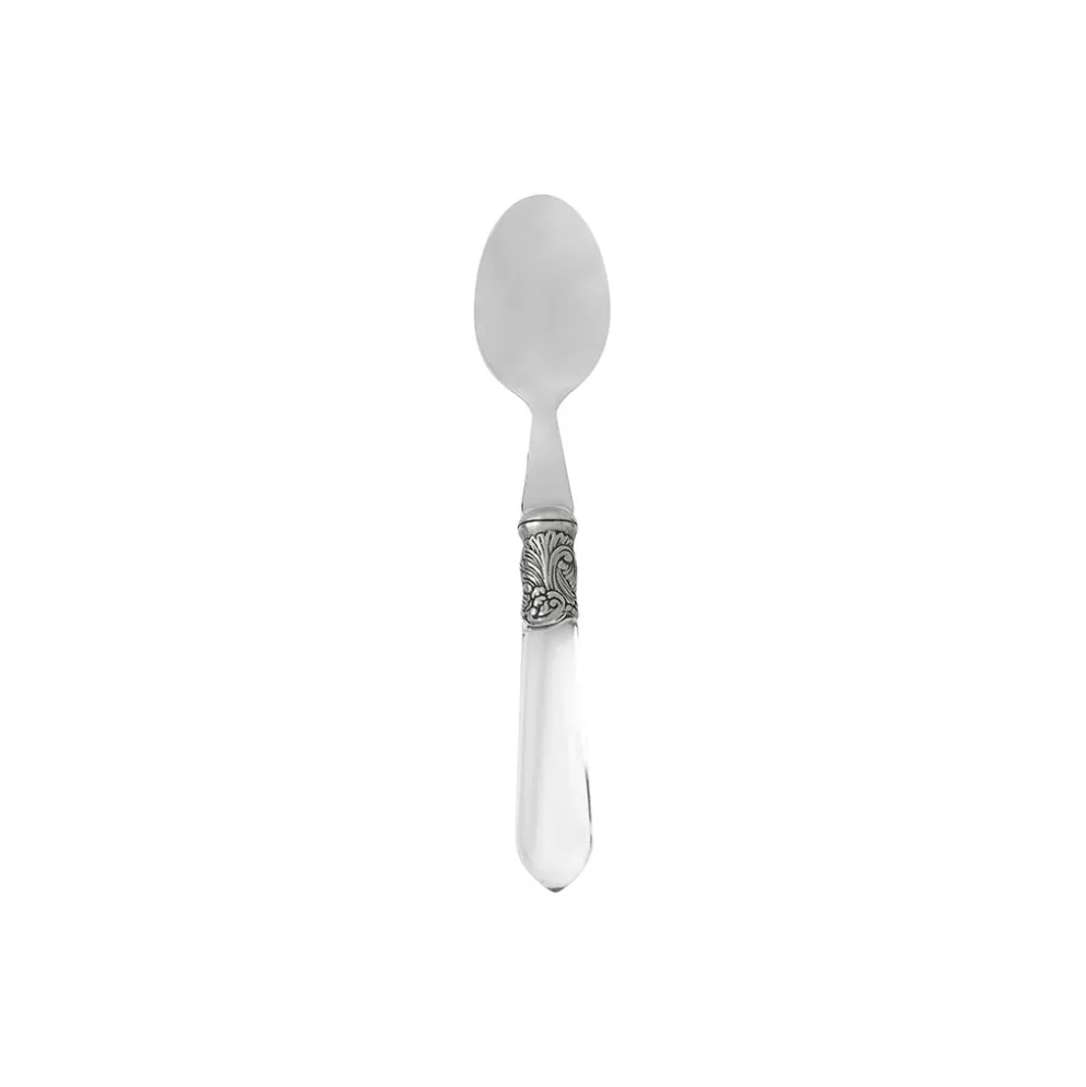 Cuillère à café en inox transparent - baroque