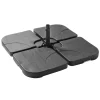 Dalles de parasol x4 à lester noir 24kg