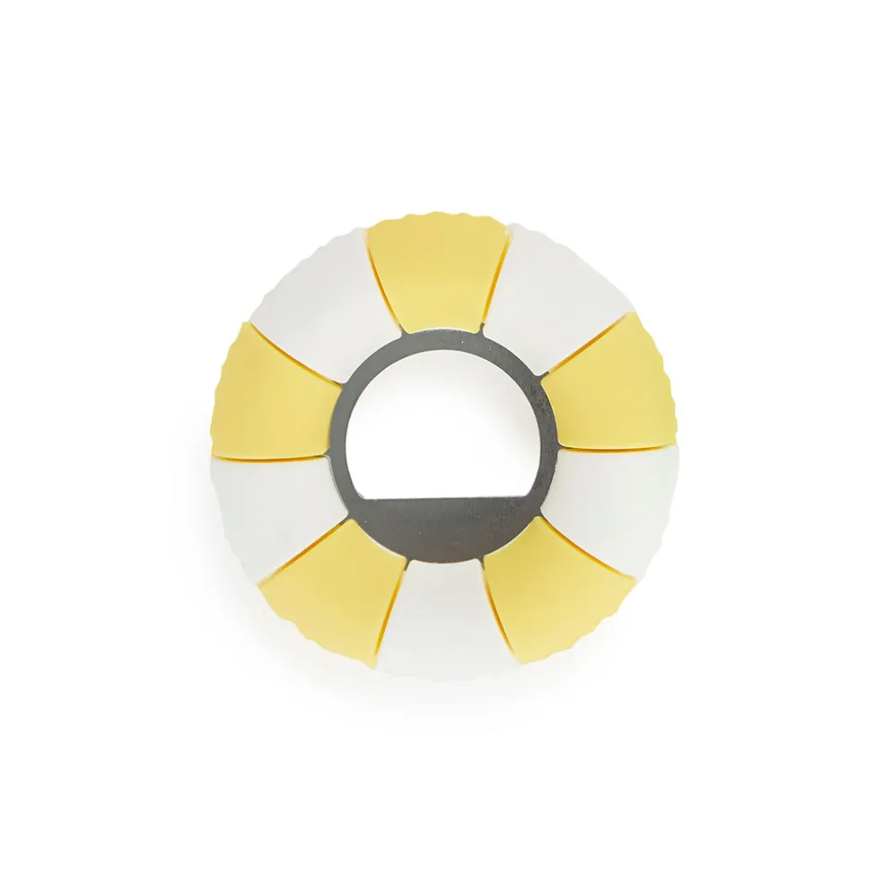 Décapsuleur boué jaune et blanc