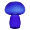 Décoration champignon en verre indigo H15,5cm - Dilacia