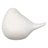 Deco led oiseau en porcelaine blanc h11cm - Ilobo
