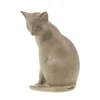 Decoration chat assis beige 9x10xh17cm