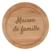 Dessous de plat "Maison de famille" en acacia d20cm - Dalbert