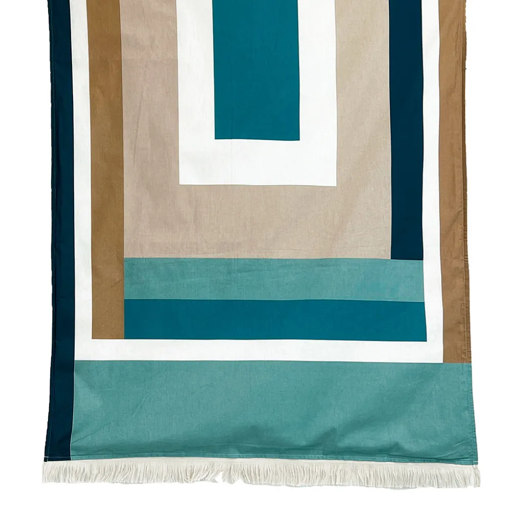 Drap de plage en coton jade 90x170cm - Kikoy