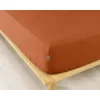 Drap housse en flanelle tomette 160x200cm - Candice