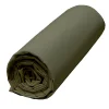 Drap housse en percale de coton kaki 160x200cm - Venezia