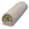 Drap housse en percale de coton beige 140x200cm - Venezia