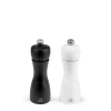 Duo moulin a poivre et sel tahiti blanc et noir mat 15cm