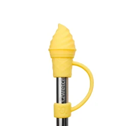 Embout glace pour paille de Travel cup en silicone jaune