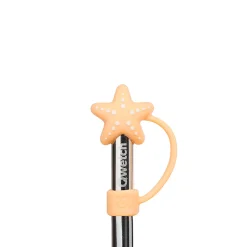 Embout étoile de mer pour paille de Travel cup en silicone abricot