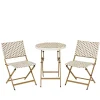 Ensemble table et chaises de jardin en résine naturelle - Bellano