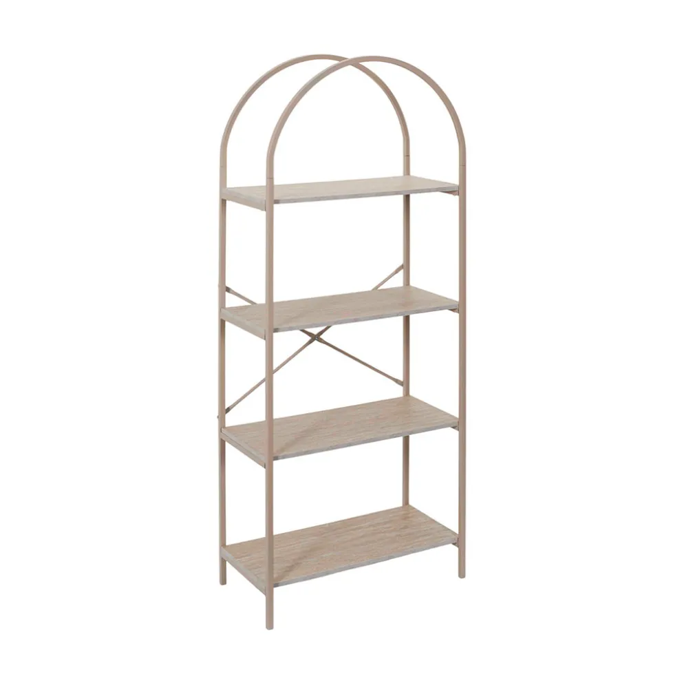 Etagères arche 4 niveaux en bois blanc h142cm - Terranova