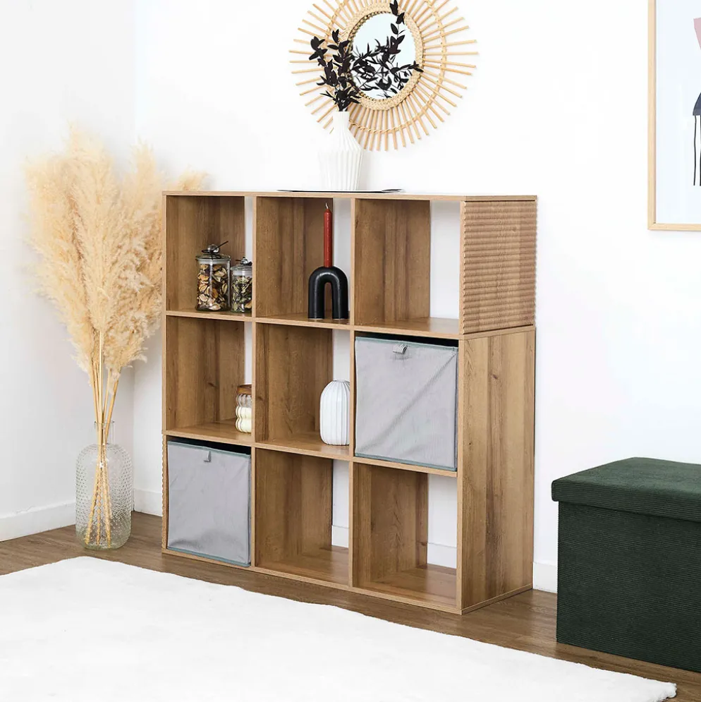Etagères modules 9 cases en bois h99cm - Tiphaine