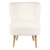 Fauteuil bouclette blanc crème - Elément