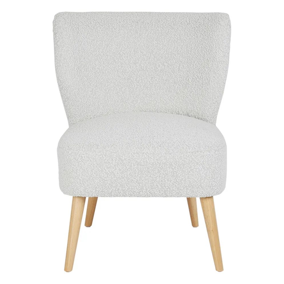 Fauteuil bouclette blanc - Eleonor