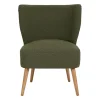 Fauteuil bouclette vert - Eleonor